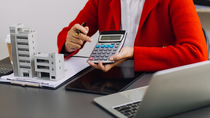 Business team present. Photo professional investor working new startup project. Finance meeting.Digital tablet laptop computer smart phone using, keyboard docking screen foreground,filter