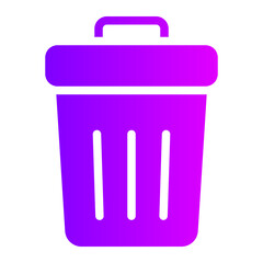 trash gradient icon
