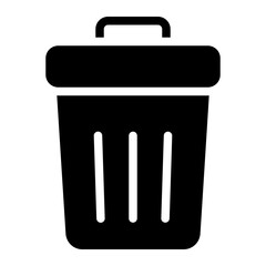 trash glyph icon