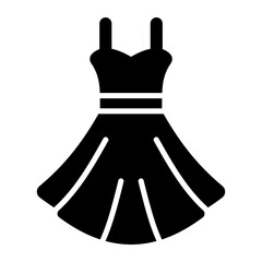A beautiful party dress icon, vector icon of frock
