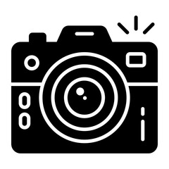 A photography device, electronic camera vector icon