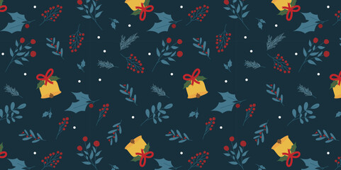 Christmas Seamless background, seamless pattern winter theme, decoration,