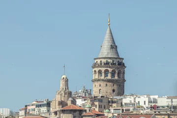 Deurstickers galata tower and istanbul - a tourist attraction © Bilal Ulker