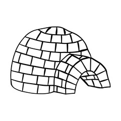 an igloo house of the inuit. isolated vector graphic