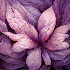 Obraz premium Lilac and pink abstract flower Illustration.