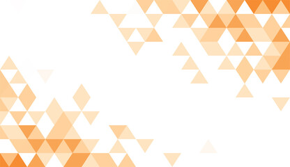 Abstract geometry triangle orange and white mosaic texture background pattern..