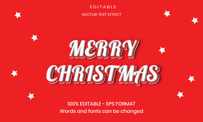 Fototapeta na wymiar Merry Christmas text effect design 