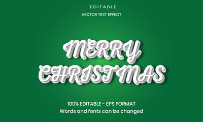 Merry Christmas text effect design 