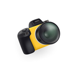3D camera illustration vector. 