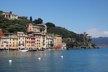 Fototapeta na wymiar The panorama of seaside in Portofino, Italy