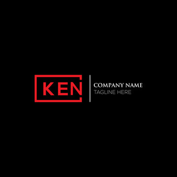 KEN letter logo design on black background. KEN creative initials letter logo concept. KEN letter design. KEN letter design on white background. KEN logo vector.
