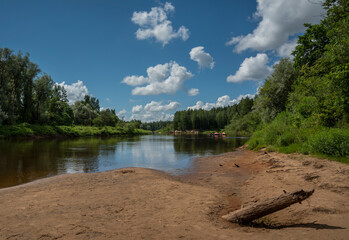 Landscape of the river Gauja.