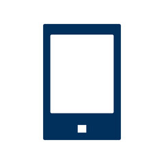 Simple smartphone silhouette icon. Vector.
