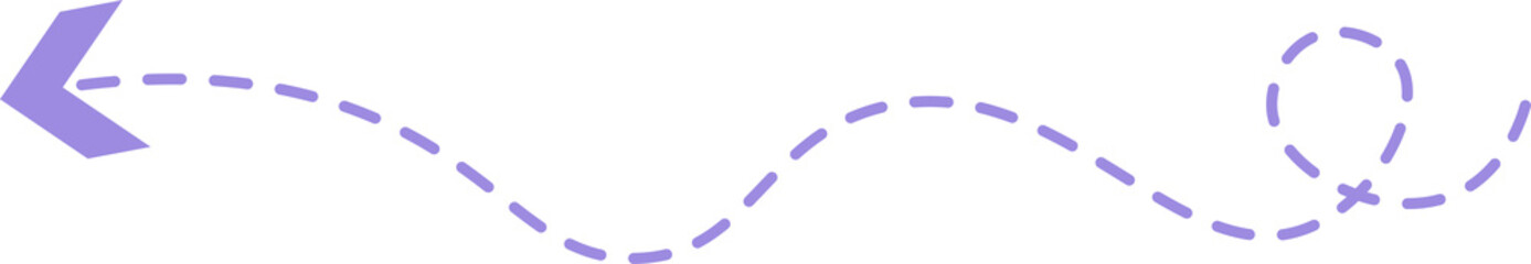 Dashed line arrow