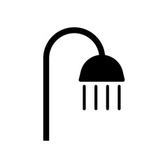 Shower head silhouette. Shower booth. Vector.