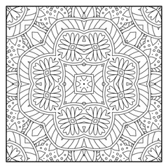 Mandala coloring page for adults. Mandala background. Mandala pattern coloring page. Hand drawn mandala pattern background. Vector black and white coloring page for coloring book.