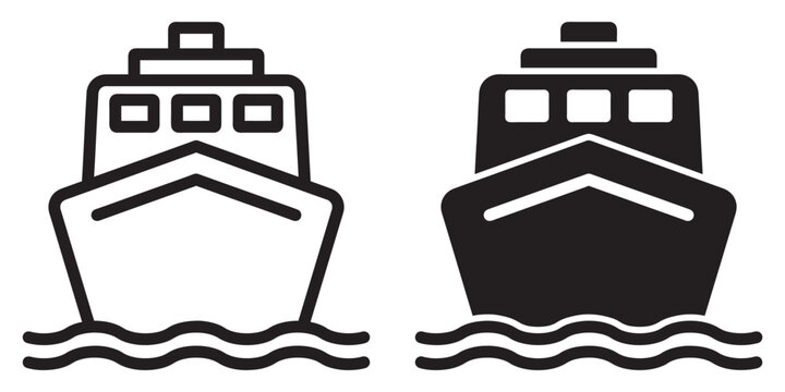 ofvs265 OutlineFilledVectorSign ofvs - cruise ship vector icon . boat sign . cruise liner . isolated transparent . outline and filled version . AI 10 / EPS 10 / PNG . g11605