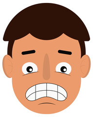Boy with afraid facial expression