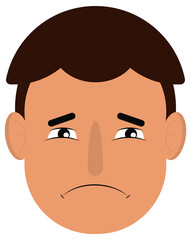 Sad boy facial expression