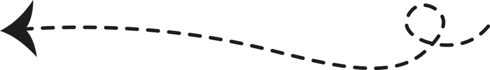 Dashed line arrow