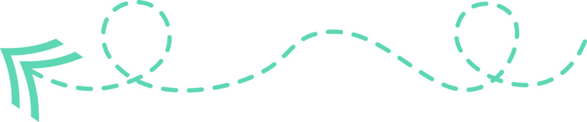 Dashed line arrow