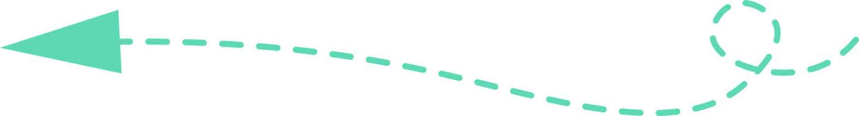 Dashed line arrow
