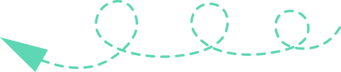 Dashed line arrow