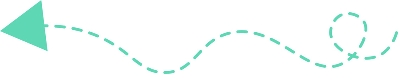 Dashed line arrow