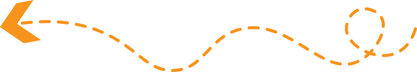 Dashed line arrow