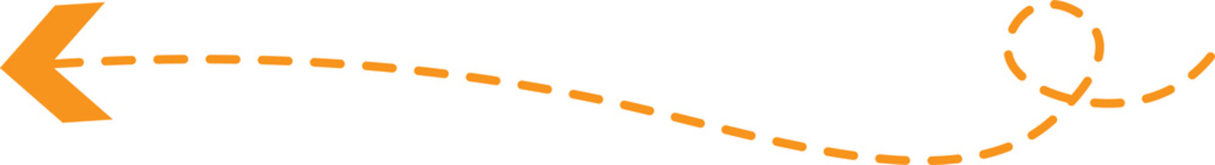 Dashed line arrow