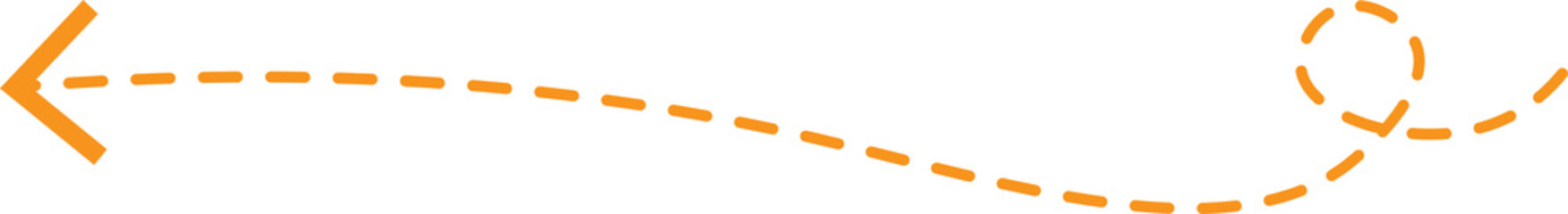 Dashed line arrow