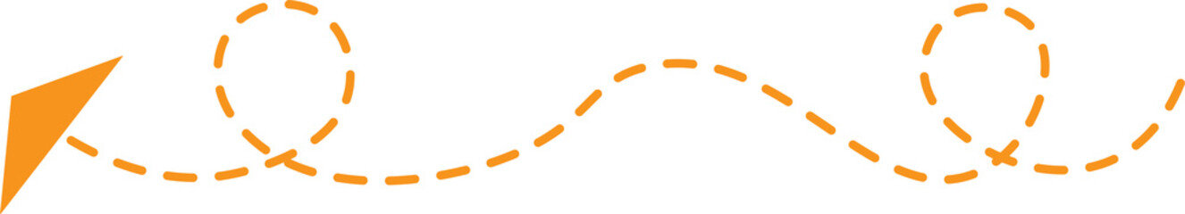 Dashed line arrow