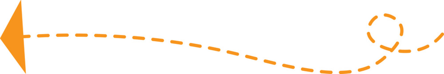 Dashed line arrow