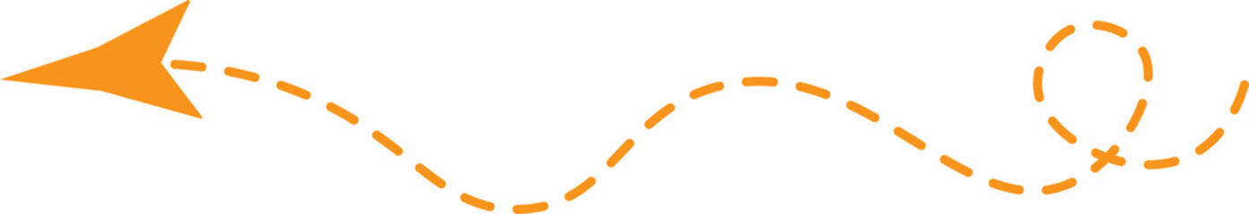Dashed line arrow