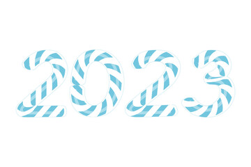 Obraz premium Happy New Year 2023 text design