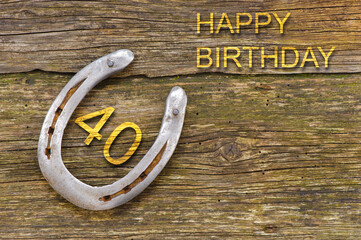 greeting card for happy 40th birthday