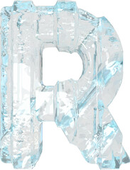 Ice symbol with thick vertical straps. letter r