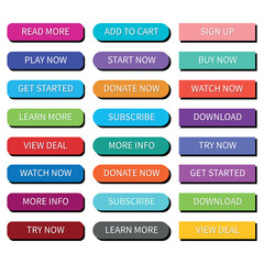 Fun colored buttons for websites
