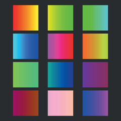 Colored squares with gradient