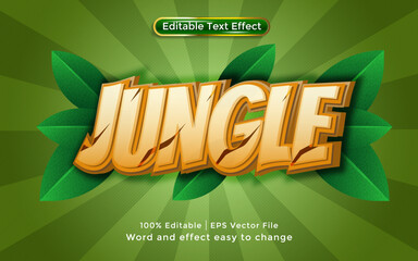 Jungle text, 3D style text effect