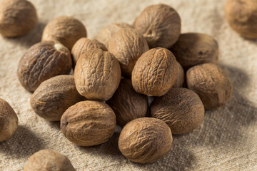 Homemade Organic Raw Whole Nutmeg