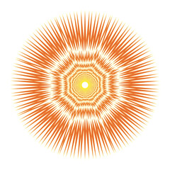 Pointed geometric orange mandala