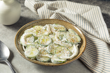 Homemade Sour Cream Cucumbers