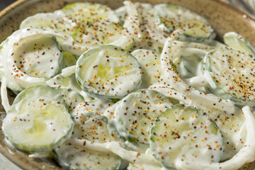 Homemade Sour Cream Cucumbers