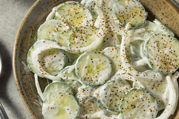 Homemade Sour Cream Cucumbers