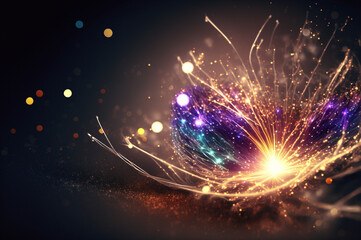 Fototapeta na wymiar lights up fireworks abstraction , Happy New Year 2023