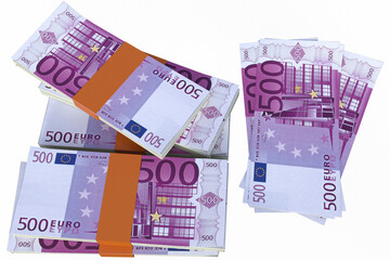 500 euro soldi borsa con soldi valigia