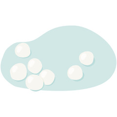 Set of snowballs, winter holidays design template element, vector