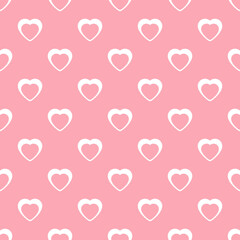 Cute baby seamless pattern with hearts on light pink background. Stock vector illustration - 554294477