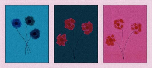 Set of flowers for decorations